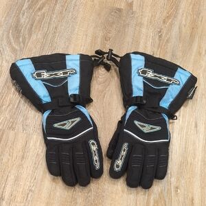 🩵❄️☃️⛷️FXR Black and Blue Gloves Women's 8/WS🩵❄️☃️⛷️